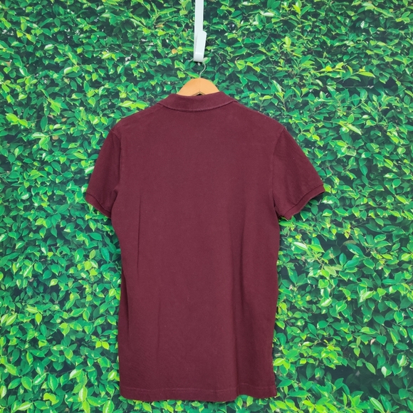 American Eagle Dark Red Polo T-Shirt - Picture 2 of 3